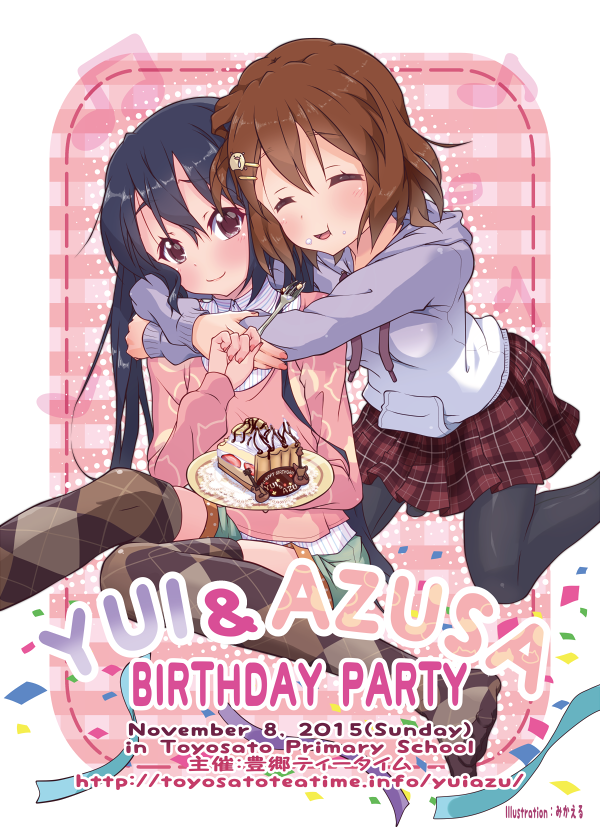 nakano azusa and hirasawa yui (k-on!) drawn by k10k