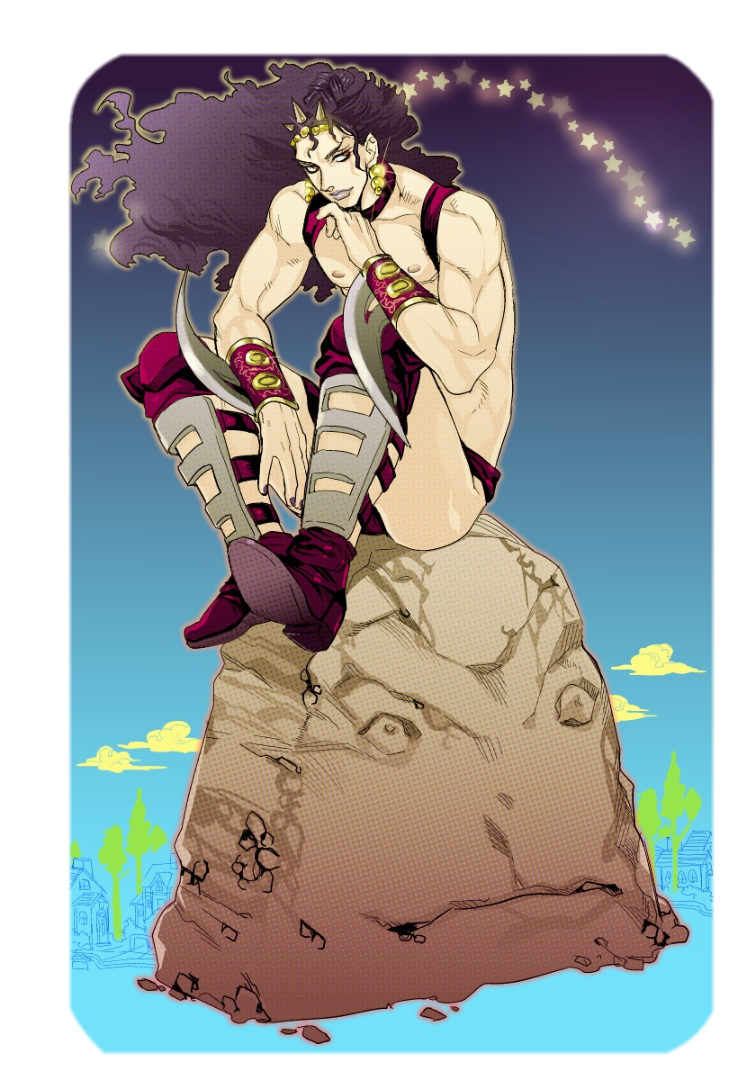 kars and katagiri anjuro (jojo no kimyou na bouken and 1 more) drawn by icym