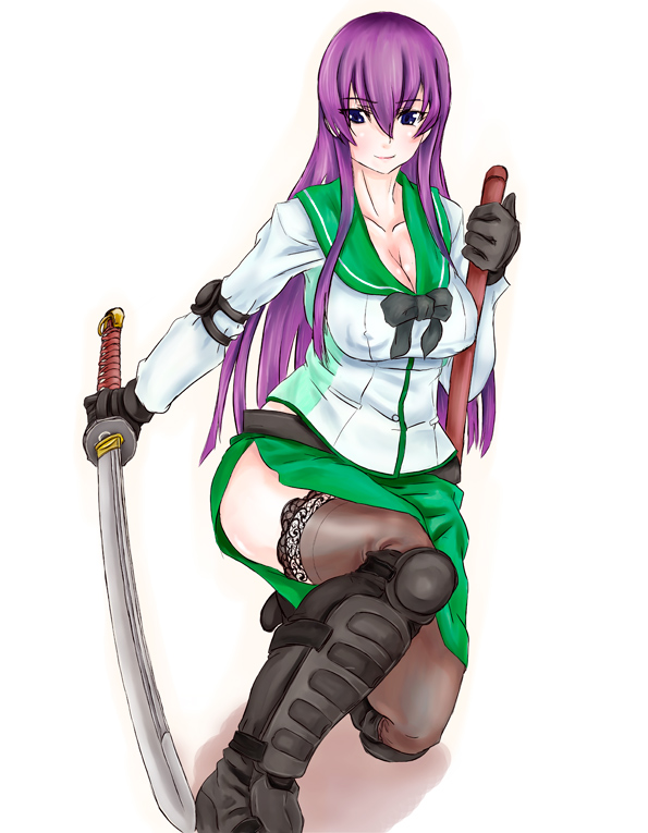 busujima saeko (highschool of the dead) drawn by scharfschutze