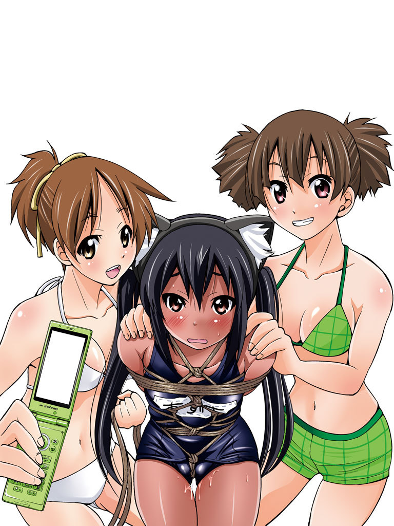 nakano azusa, hirasawa ui, and suzuki jun (k-on!) drawn by inoue_yoshihisa