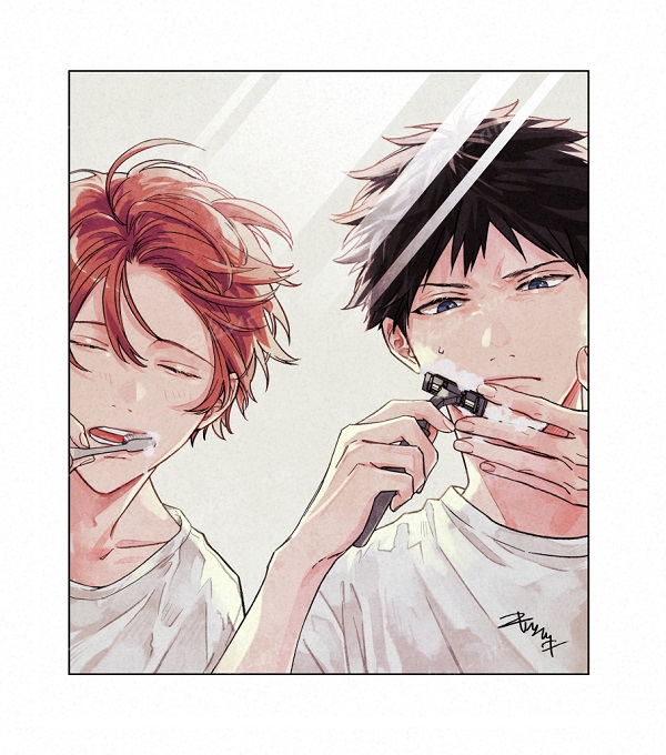 satou mafuyu and uenoyama ritsuka (given) drawn by kizu_natsuki