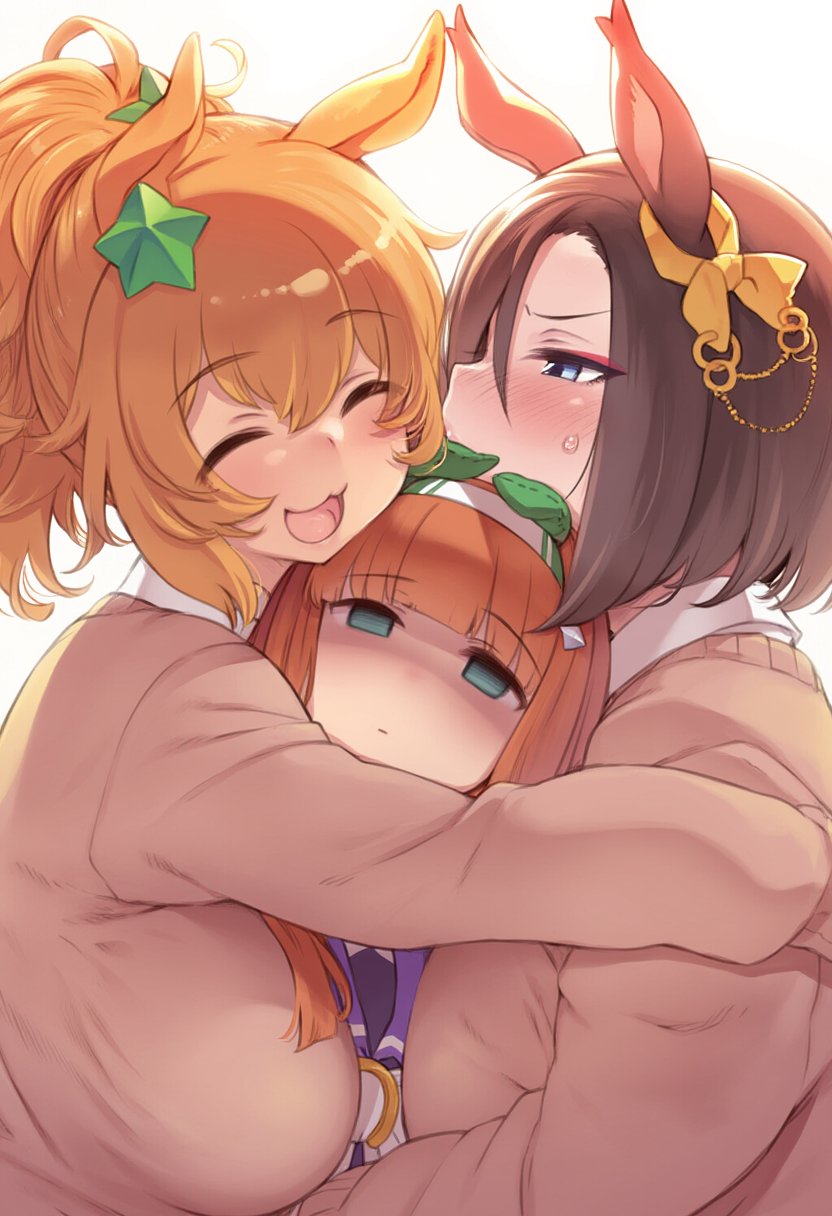silence suzuka, air groove, and taiki shuttle (umamusume) drawn by sirakomasumosu2