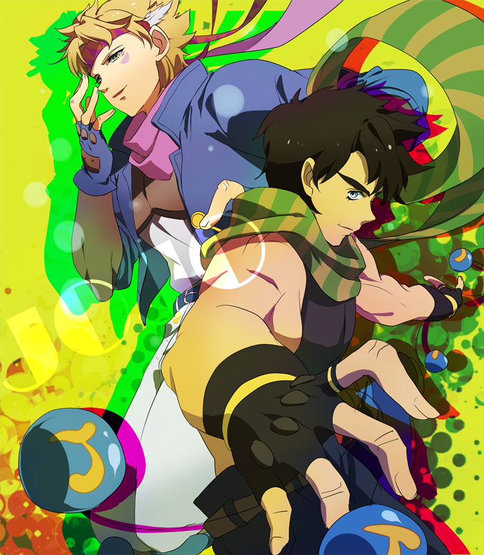 joseph joestar and caesar anthonio zeppeli (jojo no kimyou na bouken and 1 more) drawn by mizuse_kotone
