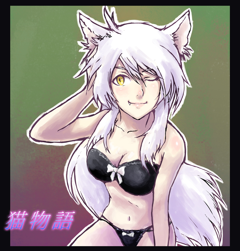 hanekawa tsubasa and black hanekawa (monogatari and 1 more) drawn by nobubu