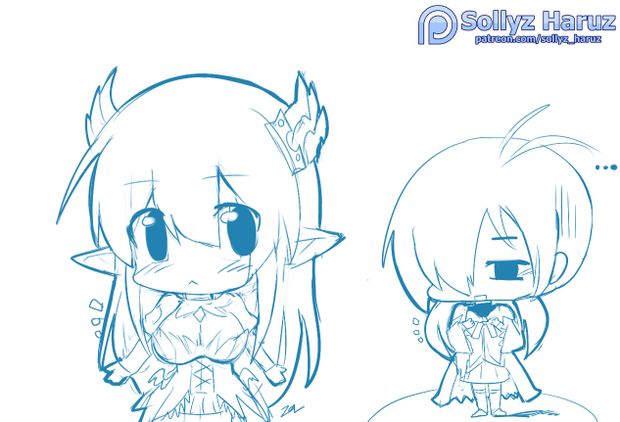 aisha landar, rena erindel, grand archer, and elemental master (elsword) drawn by sollyz