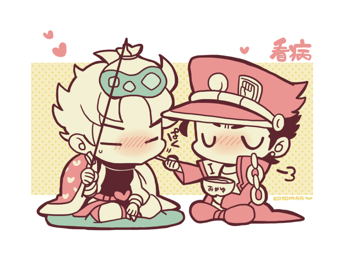 kujo jotaro and dio brando (jojo no kimyou na bouken and 1 more) drawn by kotorai
