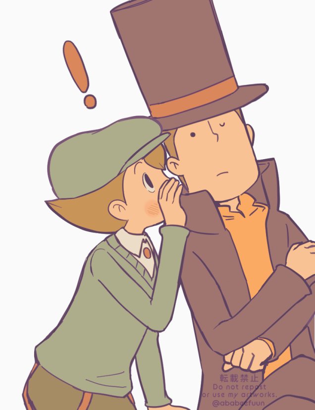 hershel layton and luke triton (professor layton) drawn by abarenbou_bifun