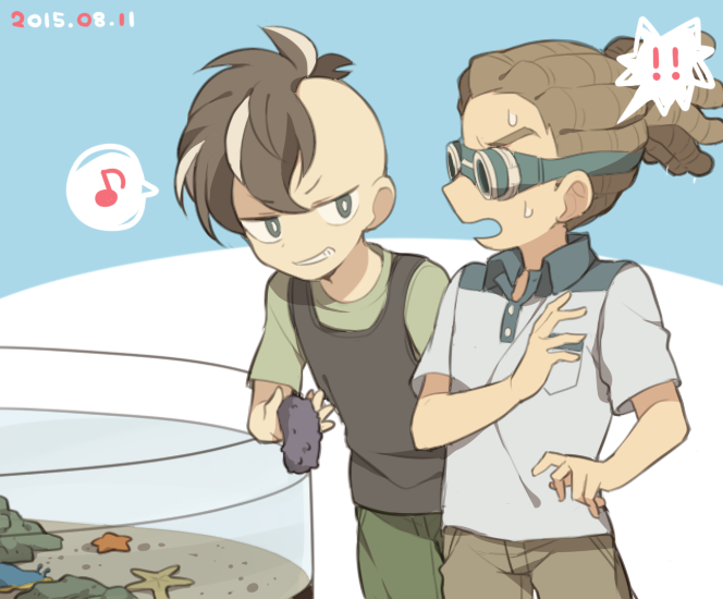 kidou yuuto and fudou akio (inazuma eleven) drawn by saku_anna