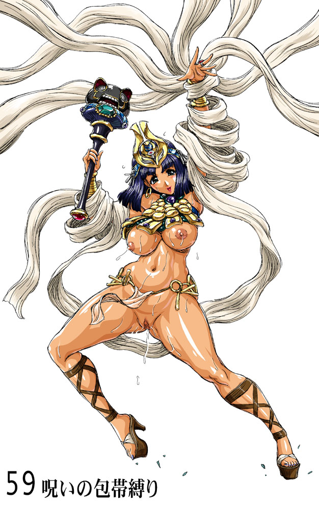 menace, ancient princess menace, and setra (queen's blade) drawn by waku-jinpei