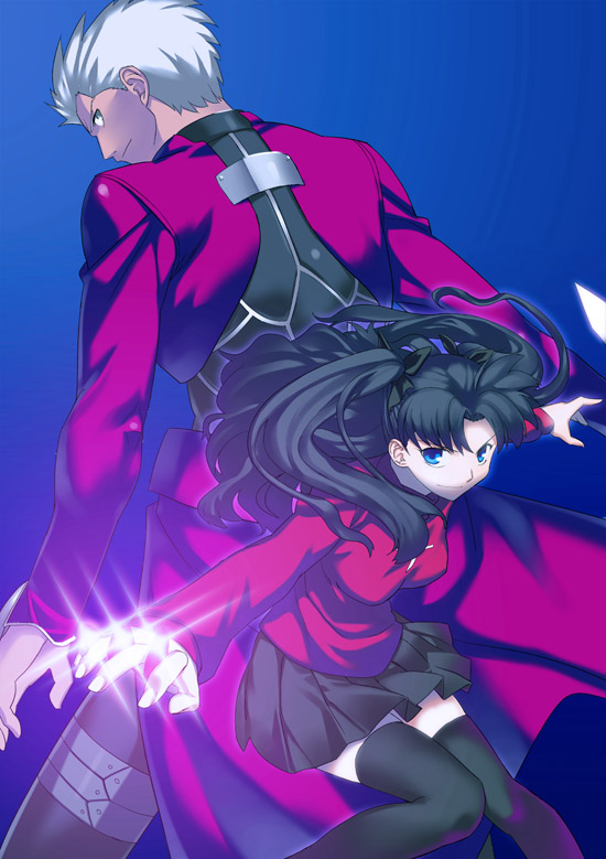 tohsaka rin and archer (fate and 1 more) drawn by yangsion
