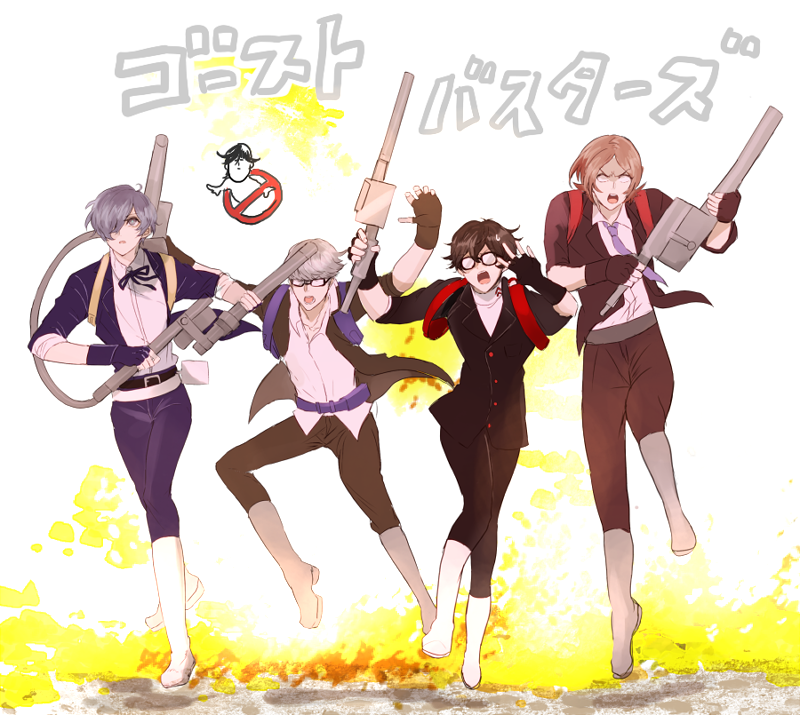narukami yu, yuuki makoto, amamiya ren, suou tatsuya, and toudou naoya (persona and 7 more) drawn by iriya_(lonesome)