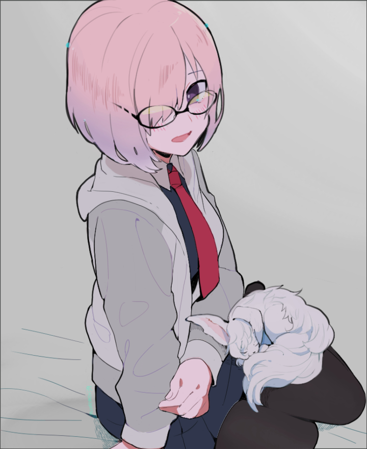 mash kyrielight and fou (fate and 1 more) drawn by mumemori39