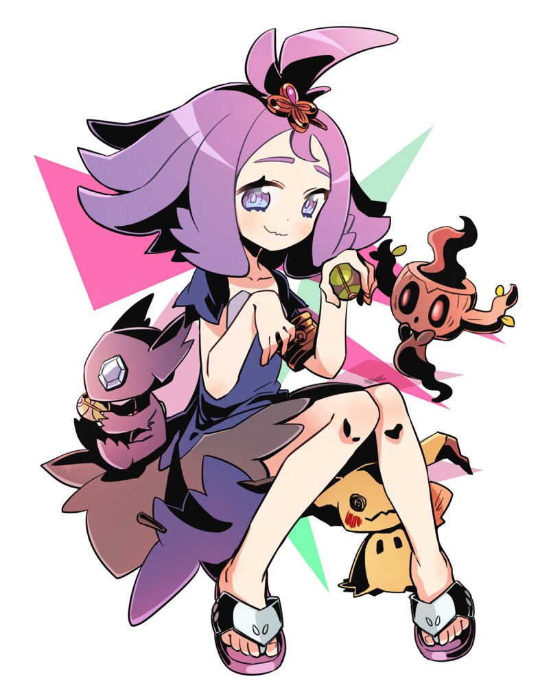 mimikyu, acerola, sableye, and phantump (pokemon and 1 more) drawn by keijou_(cave)