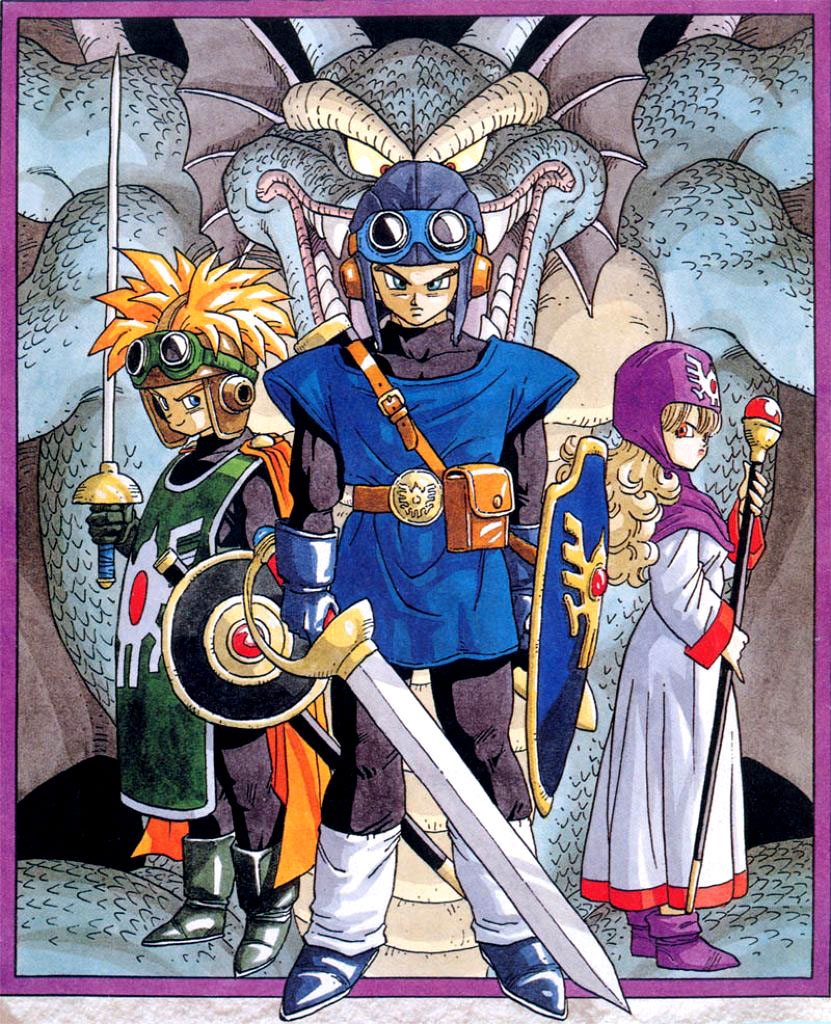 princess of moonbrook, prince of lorasia, prince of samantoria, and sidoh (dragon quest and 1 more) drawn by toriyama_akira