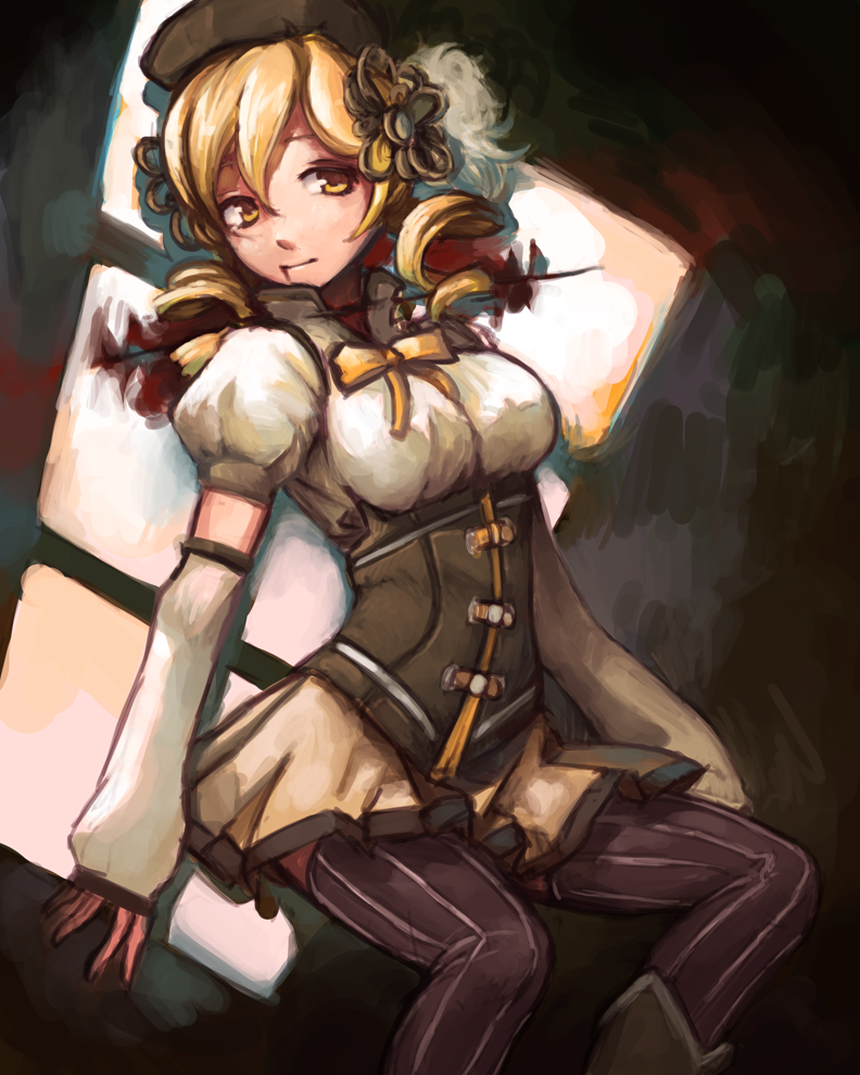 tomoe mami (mahou shoujo madoka magica) drawn by softmode