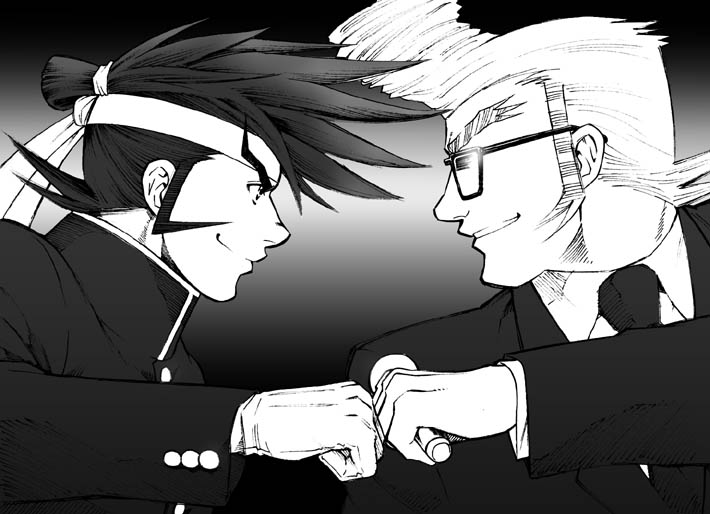 ippongi ryuuta and agent j (osu! tatakae! ouendan and 1 more)