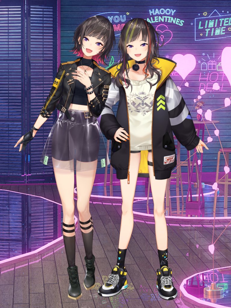 hayase sou and aya (nijisanji) drawn by haniwa_(refuge)