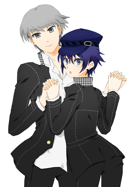narukami yu and shirogane naoto (persona and 1 more) drawn by mot