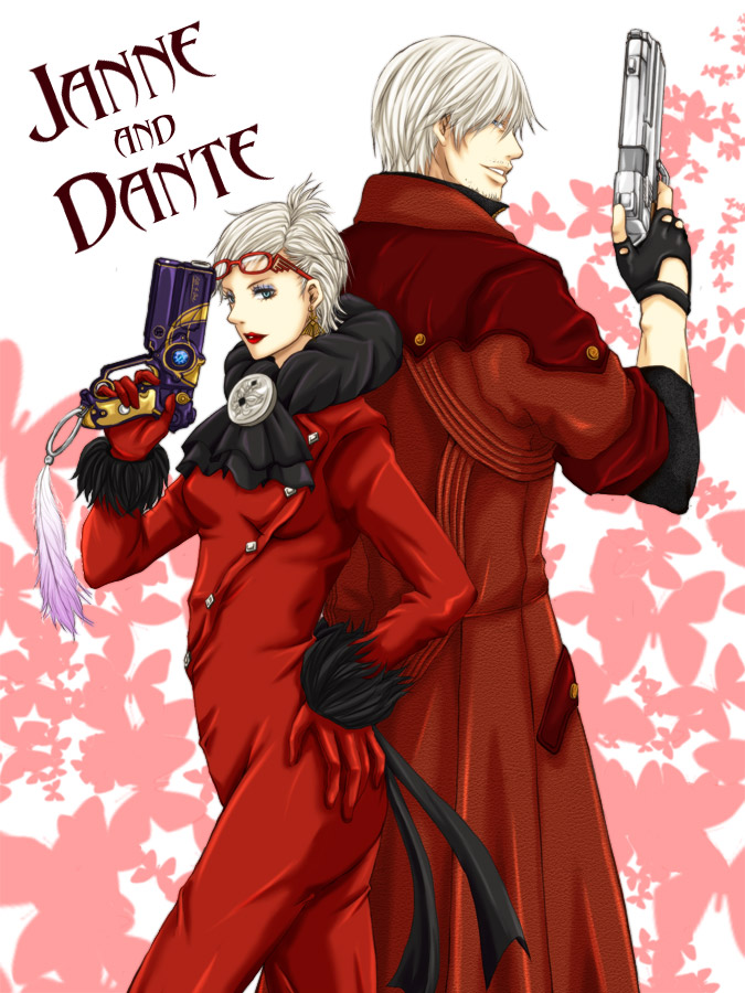 dante and jeanne (devil may cry and 3 more) drawn by mikaneco