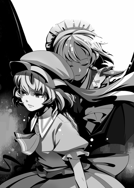 remilia scarlet and izayoi sakuya (touhou) drawn by hounori