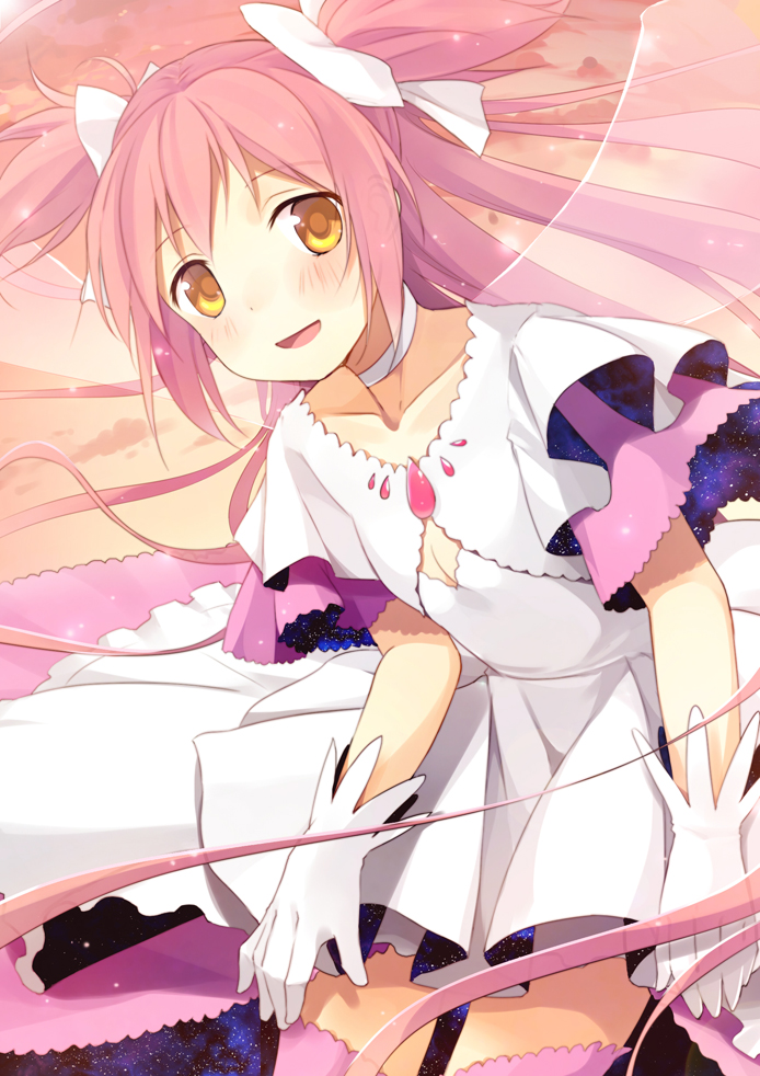 kaname madoka and ultimate madoka (mahou shoujo madoka magica) drawn by jing_hu