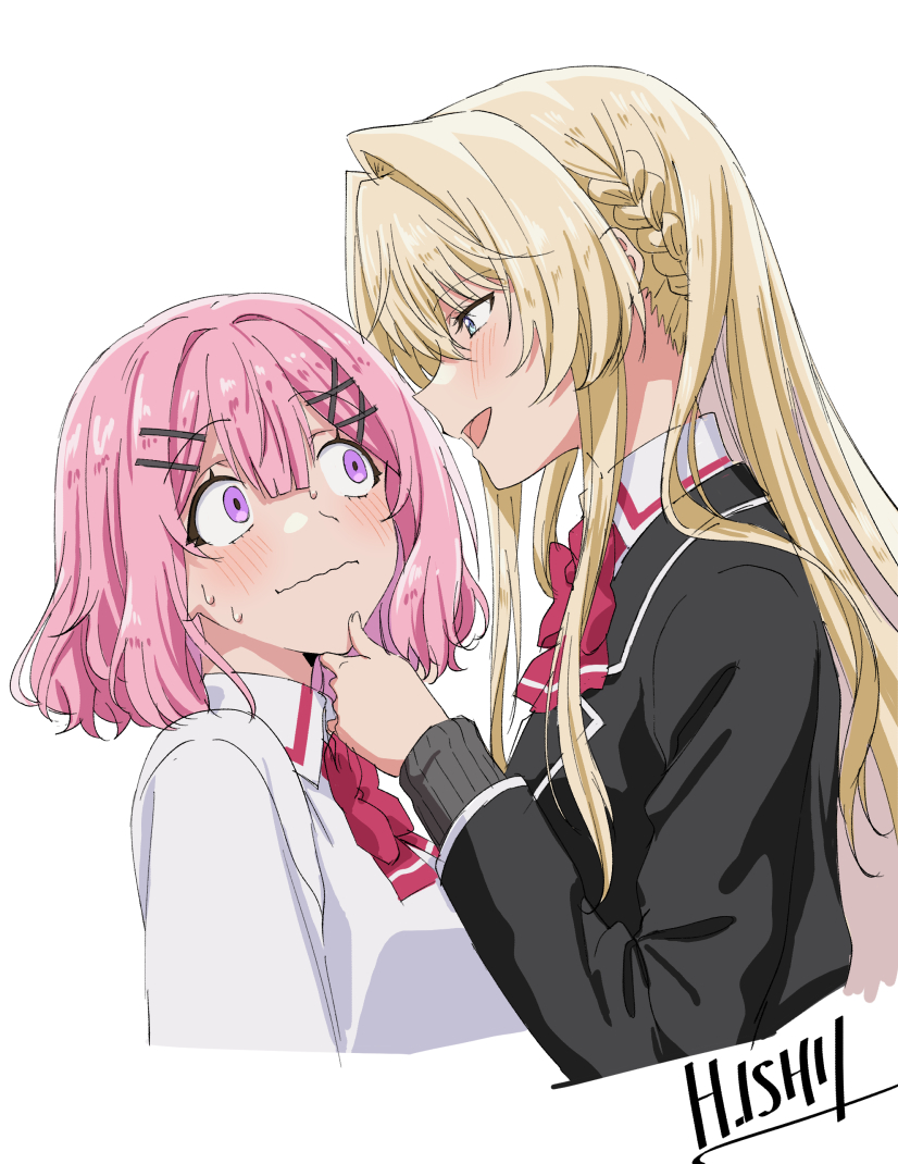 amaori renako and ouzuka mai (watashi ga koibito ni nareru wake naijan murimuri!) drawn by ishii_hisao
