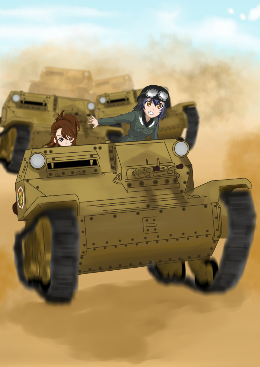 pepperoni and amaretto (girls und panzer) drawn by takeuchi_shin