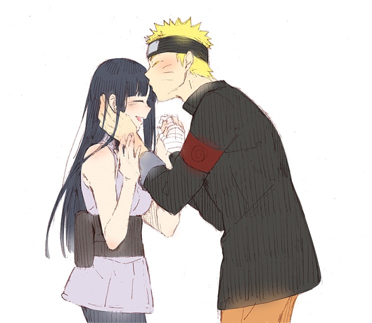 uzumaki naruto and hyuuga hinata (naruto and 1 more) drawn by hakusai_(tiahszld)