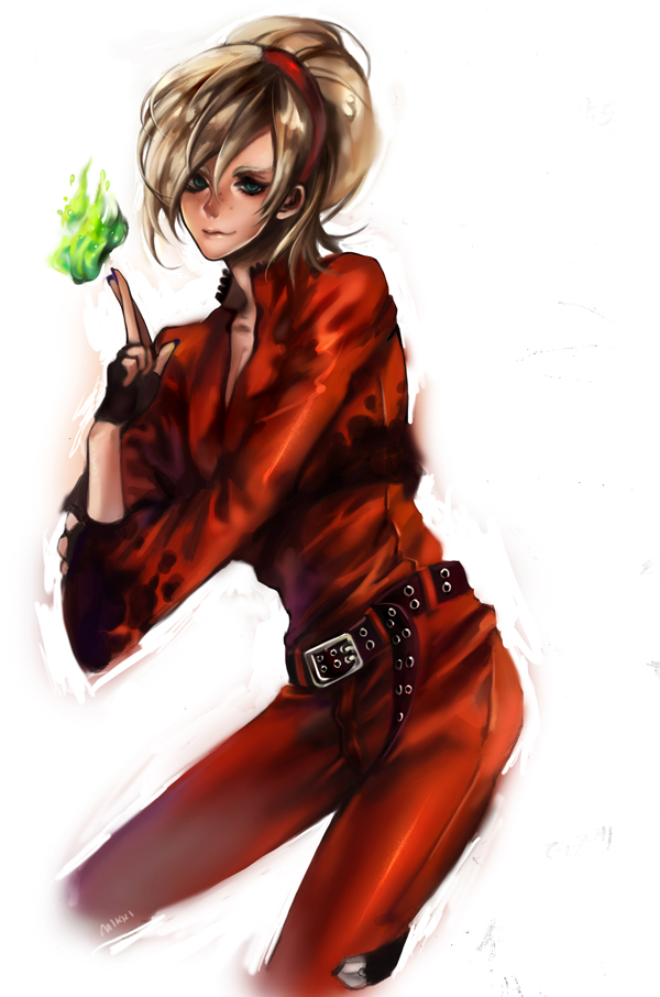 ash crimson (the king of fighters) drawn by anna950402