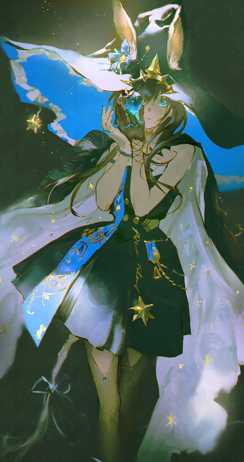 amiya (arknights and 1 more) drawn by huangdanlan