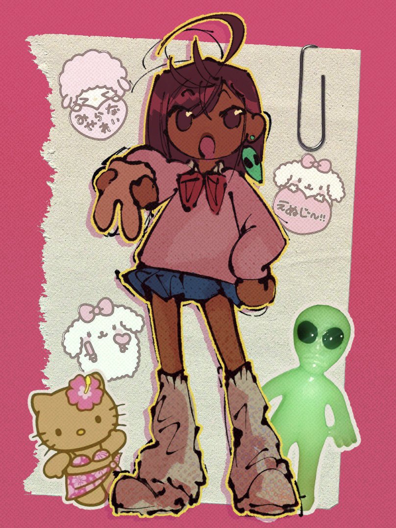 ayase momo, hello kitty, my sweet piano, macaroon, and tan hello kitty (sanrio and 3 more) drawn by punkcorpz