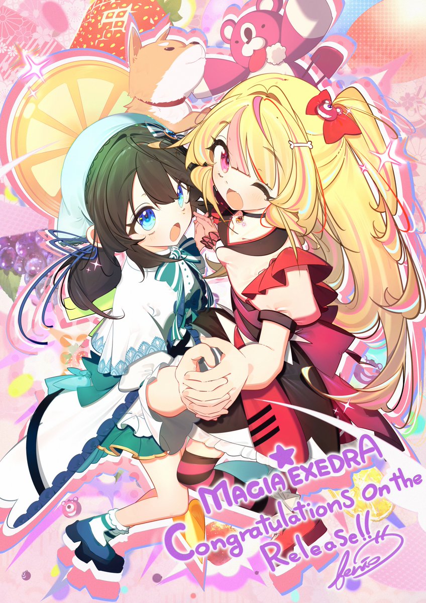 chiaki riko, ashley taylor, and mameji (mahou shoujo madoka magica and 2 more) drawn by benio_(dontsugel)
