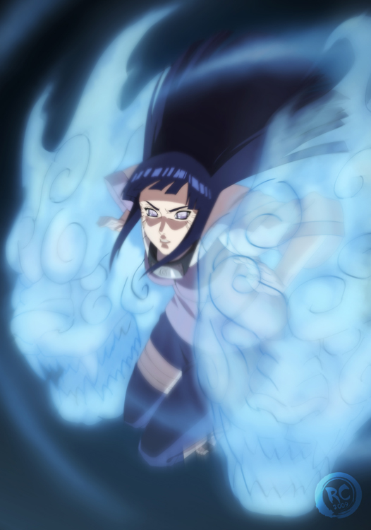 hyuuga hinata (naruto and 1 more) drawn by rogie_custodio