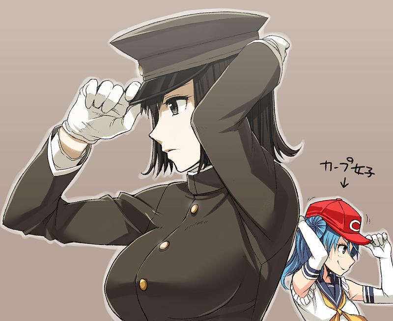 urakaze and akitsu maru (kantai collection) drawn by itou_(onsoku_tassha)