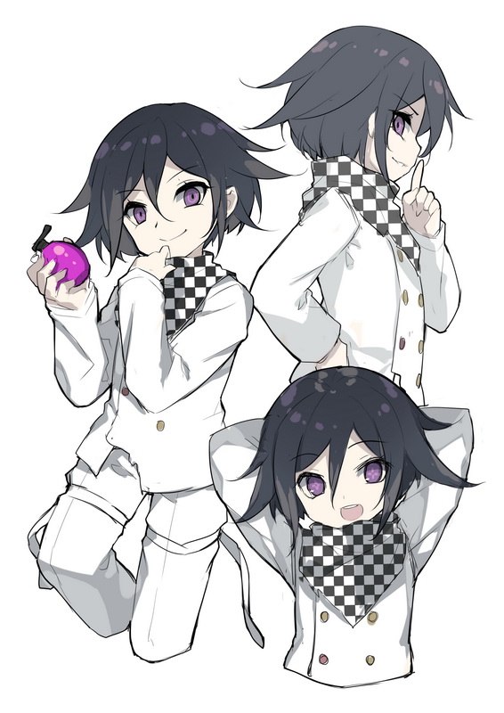 oma kokichi (danganronpa and 1 more) drawn by saru