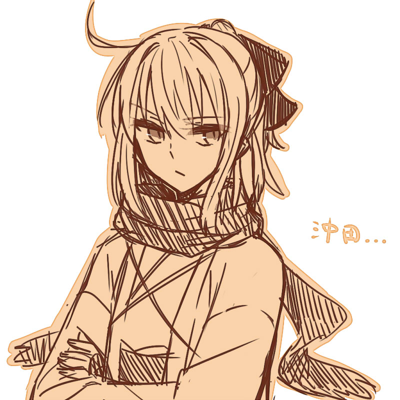 okita souji (fate and 1 more) drawn by hollomaru