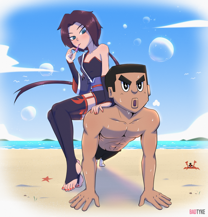 seven, he dachun, and eleven (scissor seven) drawn by bad_tyke
