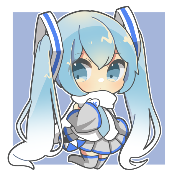 hatsune miku and yuki miku (vocaloid) drawn by syuyak61