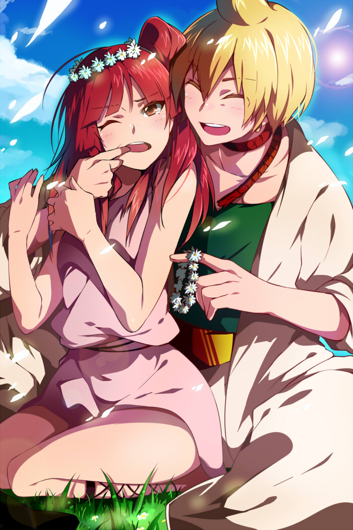 morgiana and alibaba saluja (magi the labyrinth of magic) drawn by akishima_kei