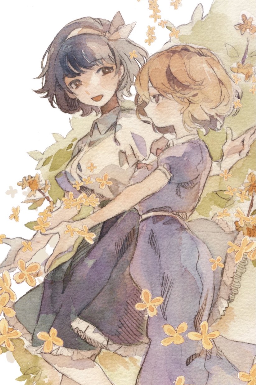 usami renko and maribel hearn (touhou) drawn by ryokotyu