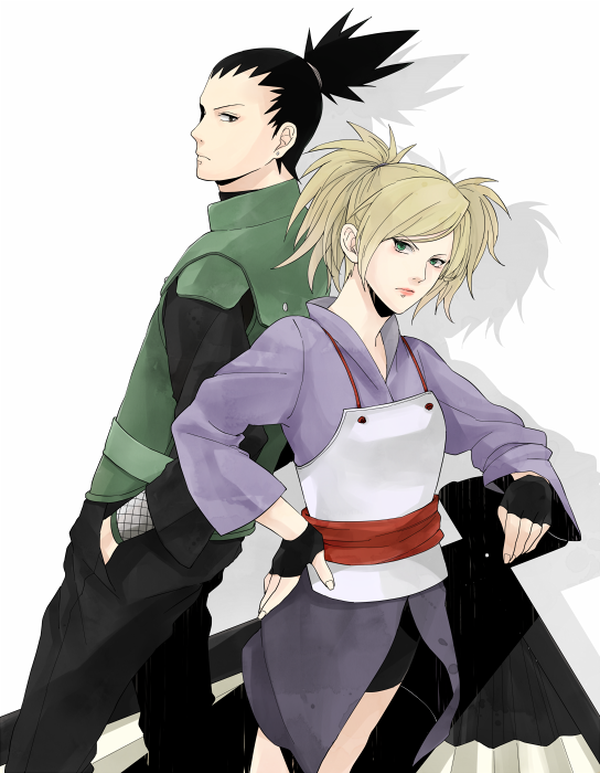 temari and nara shikamaru (naruto and 1 more) drawn by marubatsu_(oxoxox177)