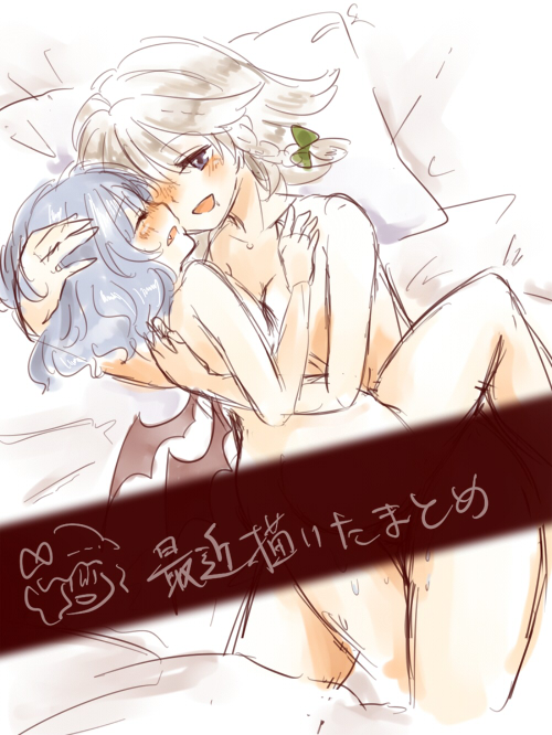 remilia scarlet and izayoi sakuya (touhou) drawn by maru_usagi