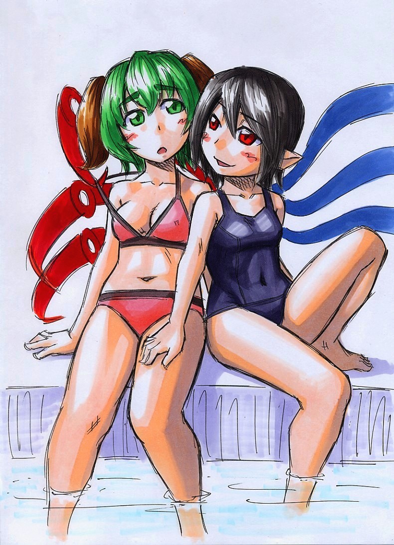 houjuu nue and kasodani kyouko (touhou) drawn by kawachi_koorogi