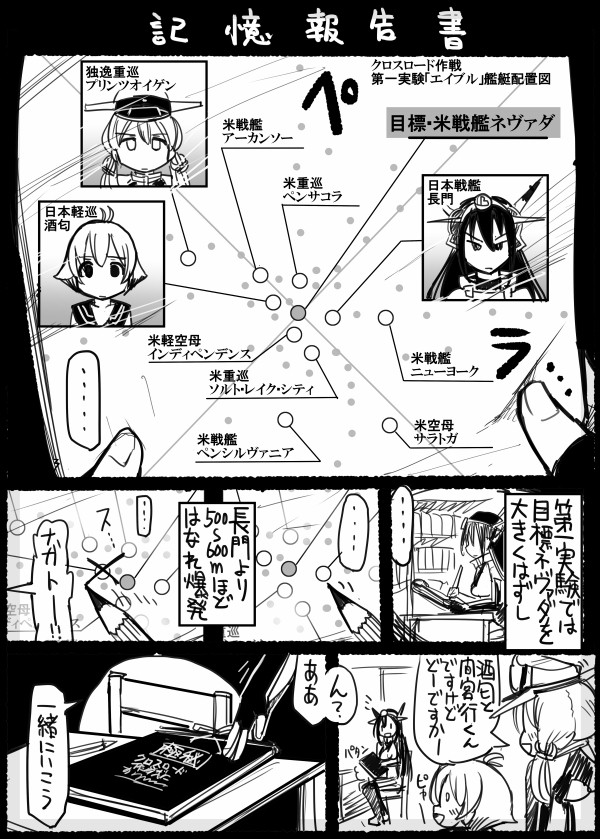 nagato, prinz eugen, and sakawa (kantai collection) drawn by sakazaki_freddy