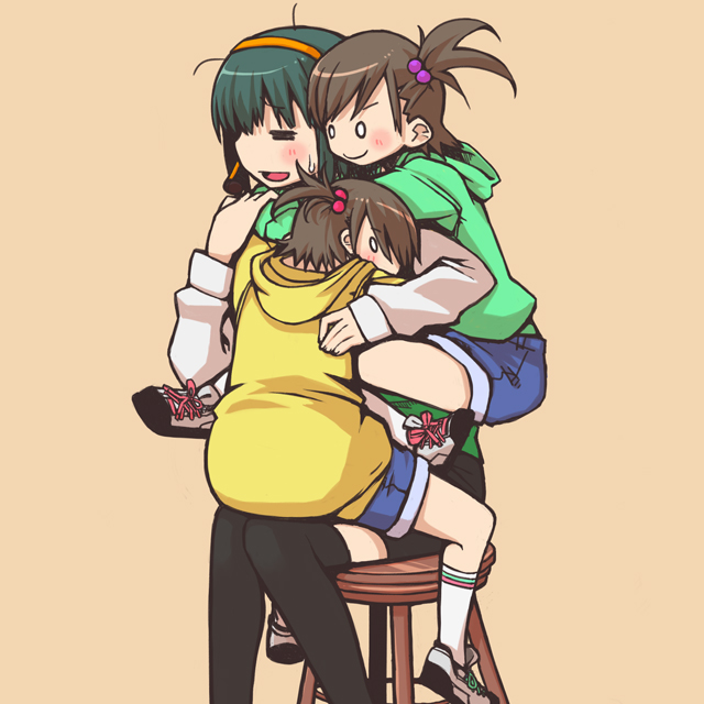 futami mami, futami ami, and otonashi kotori (idolmaster and 1 more) drawn by chika_(orange_pop)
