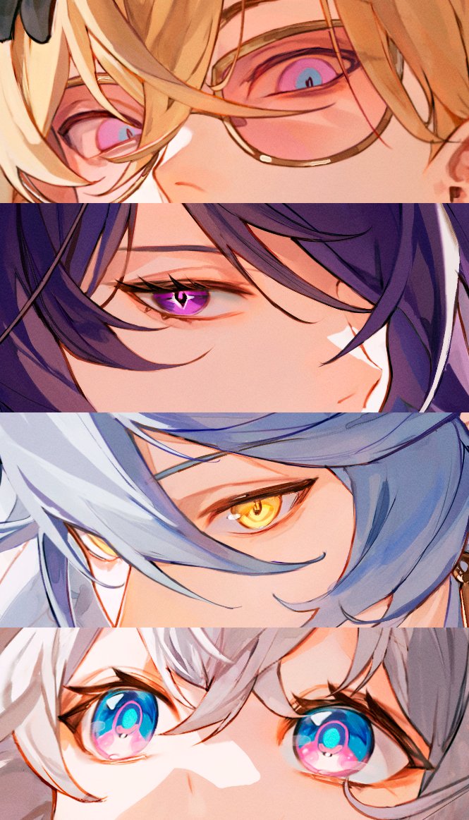 firefly, acheron, aventurine, and sunday (honkai and 1 more) drawn by srro_yo