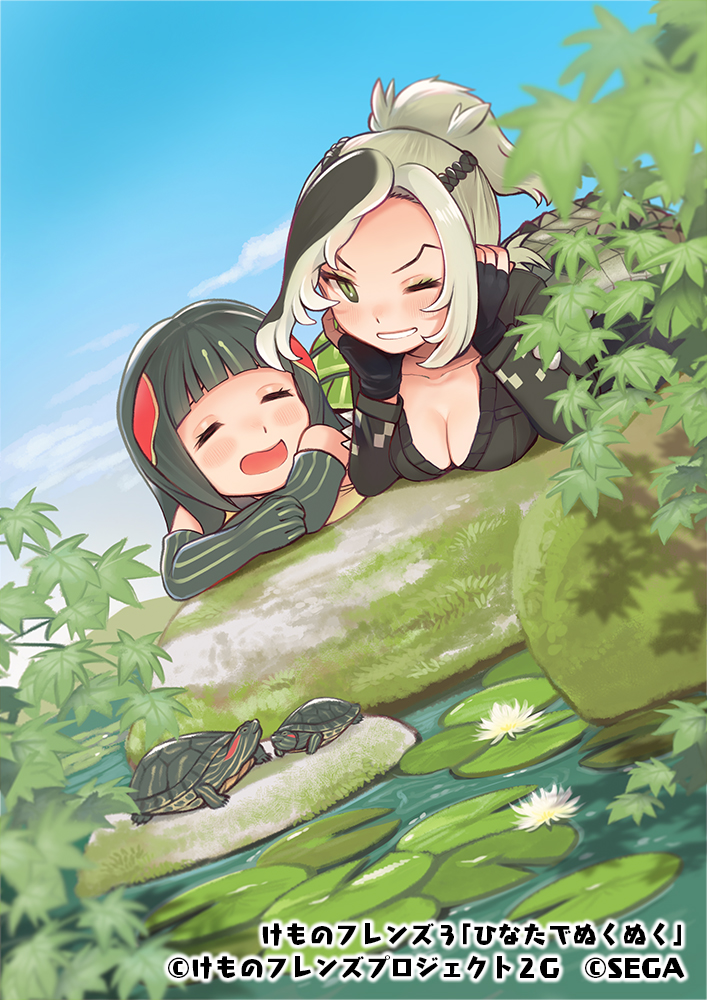 saltwater crocodile and red-eared slider (kemono friends and 1 more) drawn by sunayama_sunaco
