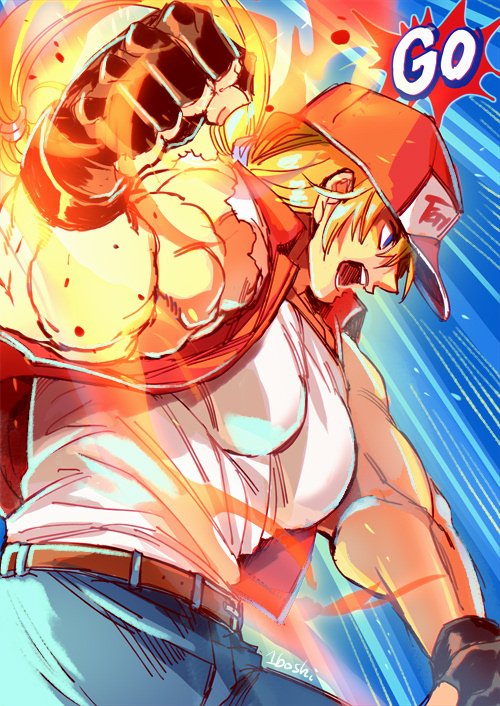 terry bogard (the king of fighters and 2 more) drawn by 1boshi