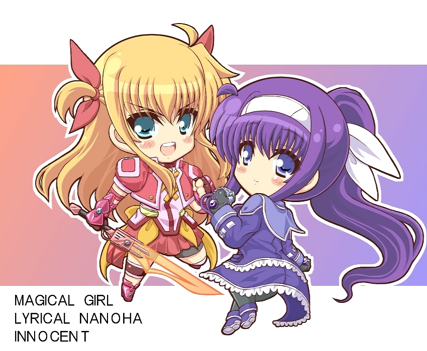 arisa bunnings and tsukimura suzuka (lyrical nanoha and 1 more) drawn by kano-0724