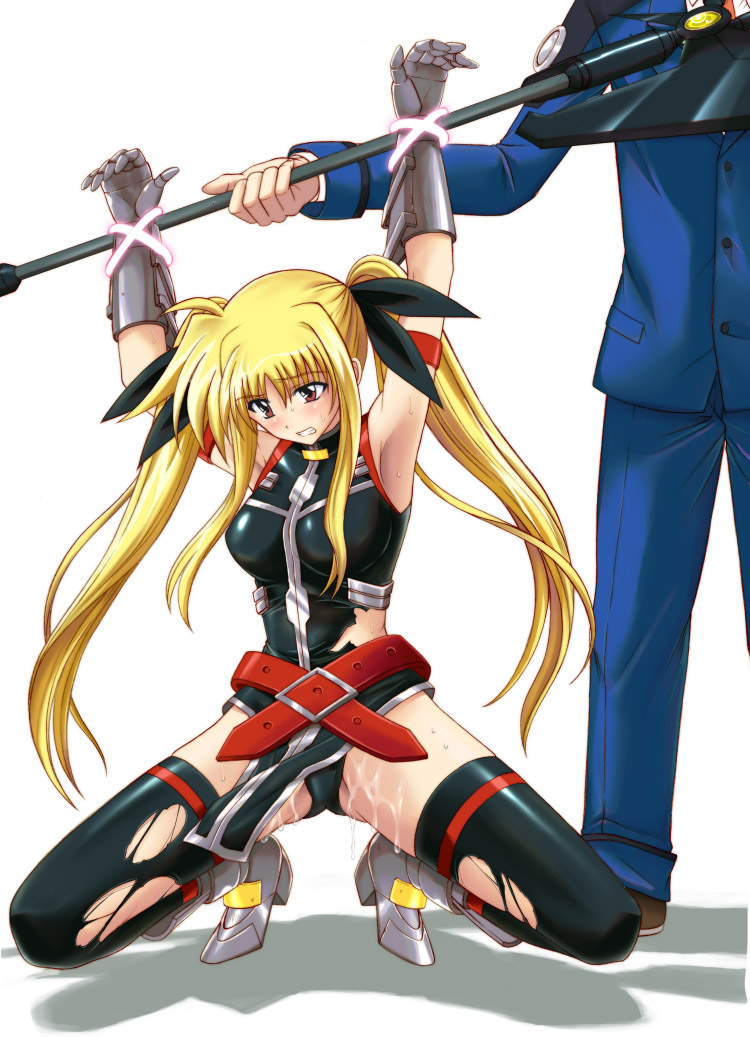 fate testarossa and bardiche (lyrical nanoha and 1 more) drawn by cyclone_(reizei)